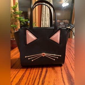 Kate Spade cat bag, black with gold hardware.  New without tags